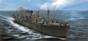 Trumpeter PKTM05308 US Merchant Marine SS John W Brown D-Day Liberty Ship - 1:350 Scale