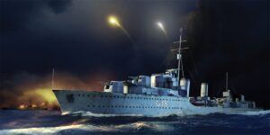 Trumpeter PKTM05332 British Royal Navy HMS Zulu Destroyer 1941 Destroyer (ship) - 1:350 Scale