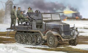 Trumpeter PKTM05532 German Army SdKfz 6/2 Half-Track Artillery Vehicle w/3.7cm Flak37 Gun - 1:35 Scale