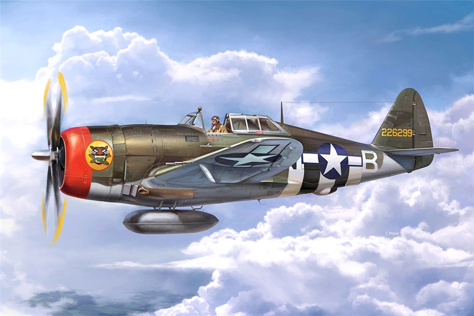 Trumpeter PKTM02427 US Army Air Forces P-47D Thunderbolt Razorback Fighter-Bomber - 1:24 Scale