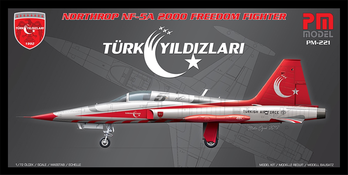 PM PKPM221 Northrop NF-5A 'Türk Yıldızları' (Turkish Stars) Aerobatic Team - 1:72 Scale