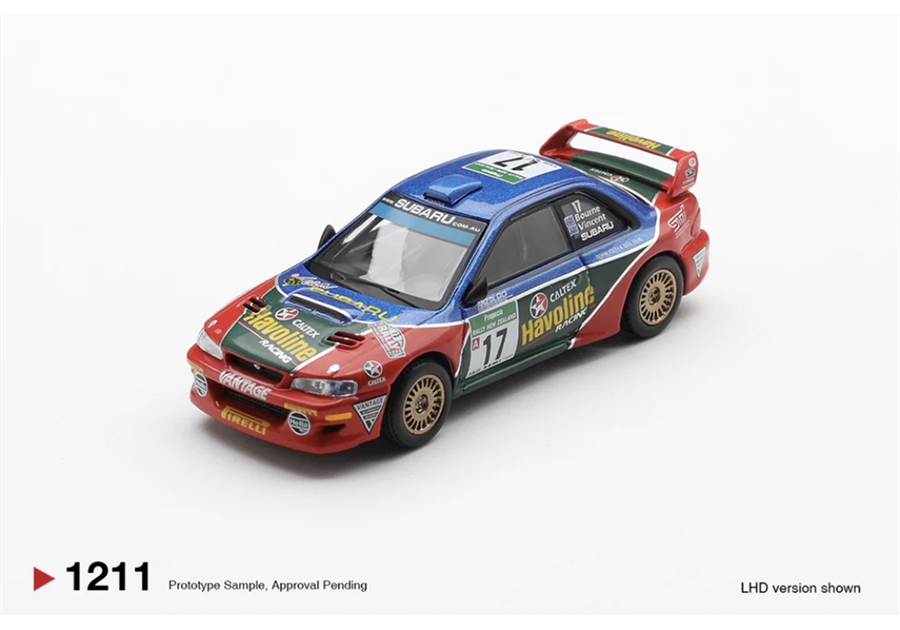 MiniGT MGT01211-L Subaru Impreza WRC98 No.17 2000 Rally New Zealand (LHD) - 1:64 Scale
