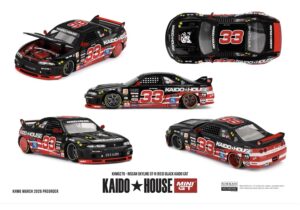 MiniGT MGTKHMG276 Nissan Skyline GT-R (R33) Black Kaido Cat - 1:64 Scale
