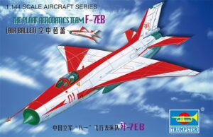 Trumpeter PKTM01326 Chinese Air Force Aerobatic Display Team F-7EB (MiG-21) - 1:144 Scale