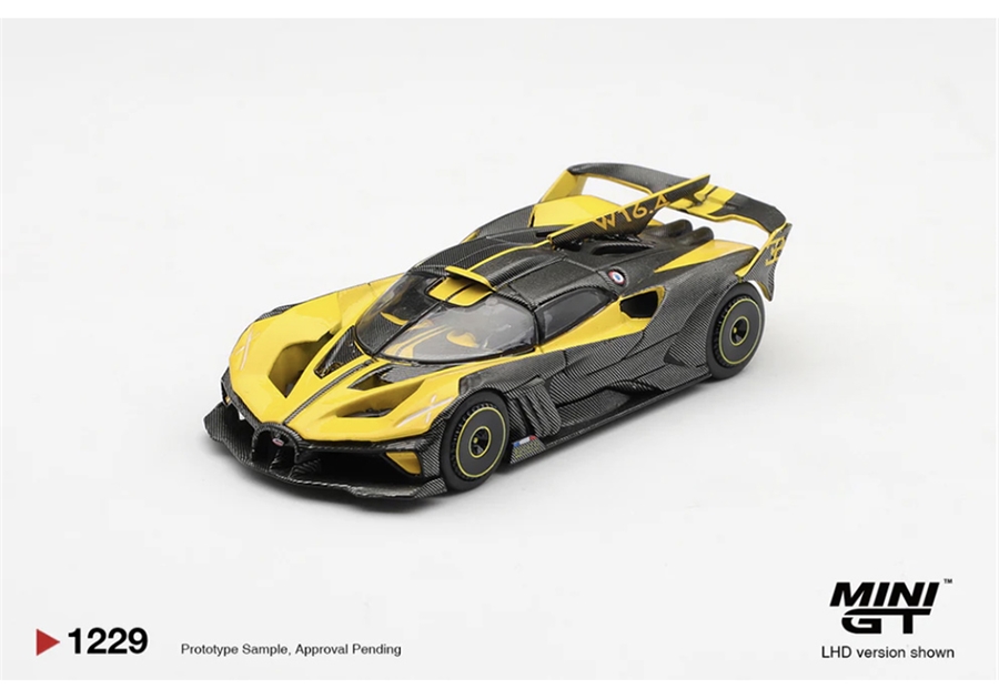 MiniGT MGT01229-L Bugatti Bolide Yellow (LHD) - 1:64 Scale