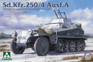Takom PKTAK02211 German Army SdKfz 250/4 Ausf A Anti-Aircraft Half-Track - 1:35 Scale