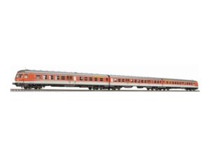 Liliput L133179 3-car Diesel Railcar Class 614/914, DB Orange & Grey, Ep.IV [AC] - HO Gauge