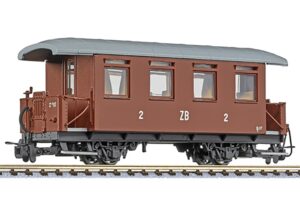 Liliput L344364 Passenger Coach, 2nd Class, Bi/s 27, Zillertalbahn Brown, Ep.III - HOe Gauge
