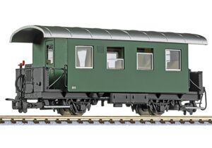 Liliput L344381 Passenger Coach, 2nd Class, 911, Waldviertelbahn Green, Ep.VI - HOe Gauge