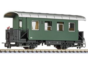 Liliput L344384 Passenger Coach, 2nd Class, 909, Waldviertelbahn Green, Ep.VI - HOe Gauge