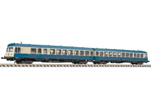Liliput L163217 2-car Diesel Railcar Class 628, 008-5/018-4, DB Blue & Beige, Ep.IV - N Gauge