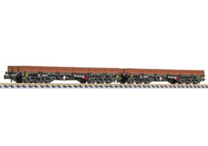 Liliput L260190 2-piece 6-Axle Heavy Load Wagon Set Type Sas 4850, DR, Ep.IV - N Gauge