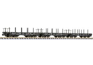 Liliput L260171 3-piece Bogie Flat Wagon Set Type SSy Köln, DRB, Ep.II - N Gauge