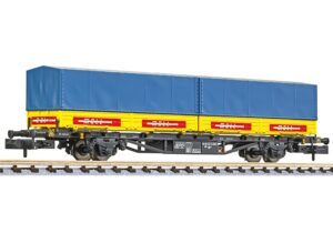 Liliput L265224 Container Wagon Type Lgjs 571, DB with 2 'MOLL' Swap Bodies, Ep.IV - N Gauge