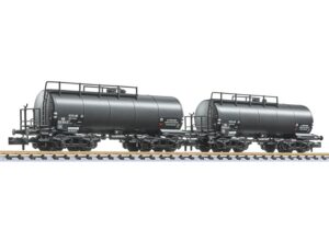 Liliput L260116 2-piece Bogie Tank Wagon Set, NS Black, Ep.III - N Gauge