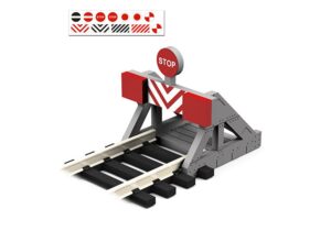 Proses PBF-HO-09 HO Scale Buffer Stop, Grey with Assorted Decals (x2) - HO Gauge