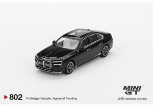 MiniGT MGT00802-R BMW i7 eDrive50 Black Sapphire (RHD) - 1:64 Scale