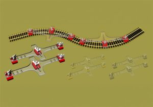 Proses PFT-TT-01 TT Gauge Flexible Track Holder (x2) - TT Gauge