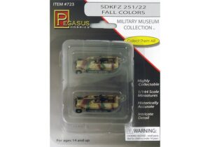 Pegasus PKPG0723 German Army SdKfz 251/22 Fall Half-Track Vehicles (Qty 2) - 1:144 Scale