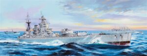 Trumpeter PKTM03708 British Royal Navy HMS Nelson 1944 WWII Battleship - 1:200 Scale
