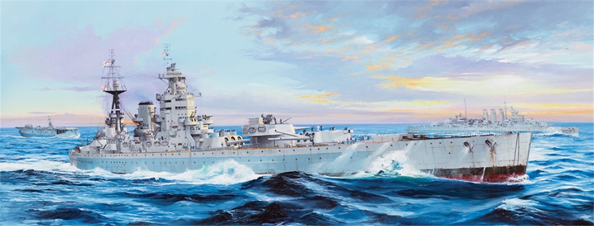 Trumpeter PKTM03708 British Royal Navy HMS Nelson 1944 WWII Battleship - 1:200 Scale