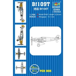 Trumpeter PKTM03464 German Messerschmitt Bf 109 (Qty 12) Aircraft Accessory Pack - 1:700 Scale