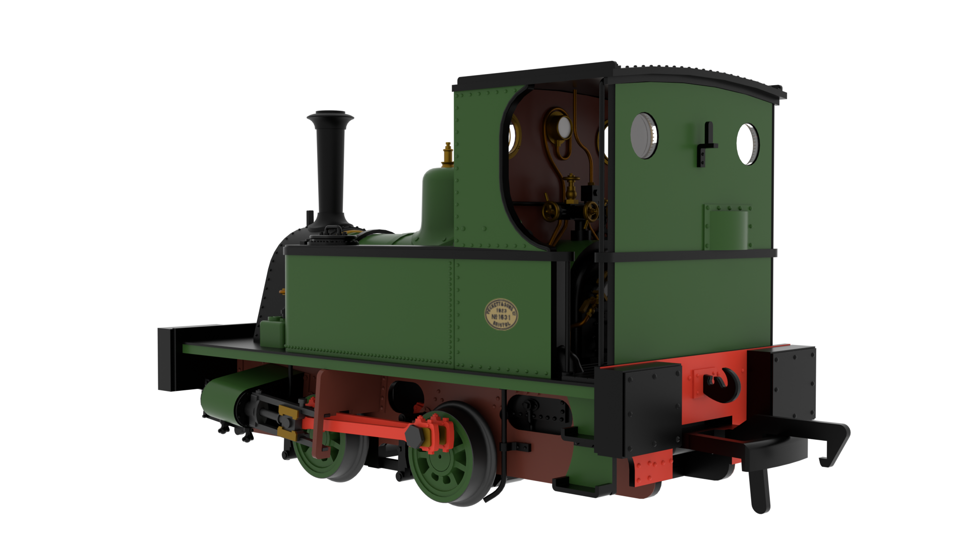 Rapido 816002 Peckett No. 1631 - Plain Mid Green - OO Gauge (DCC Ready)