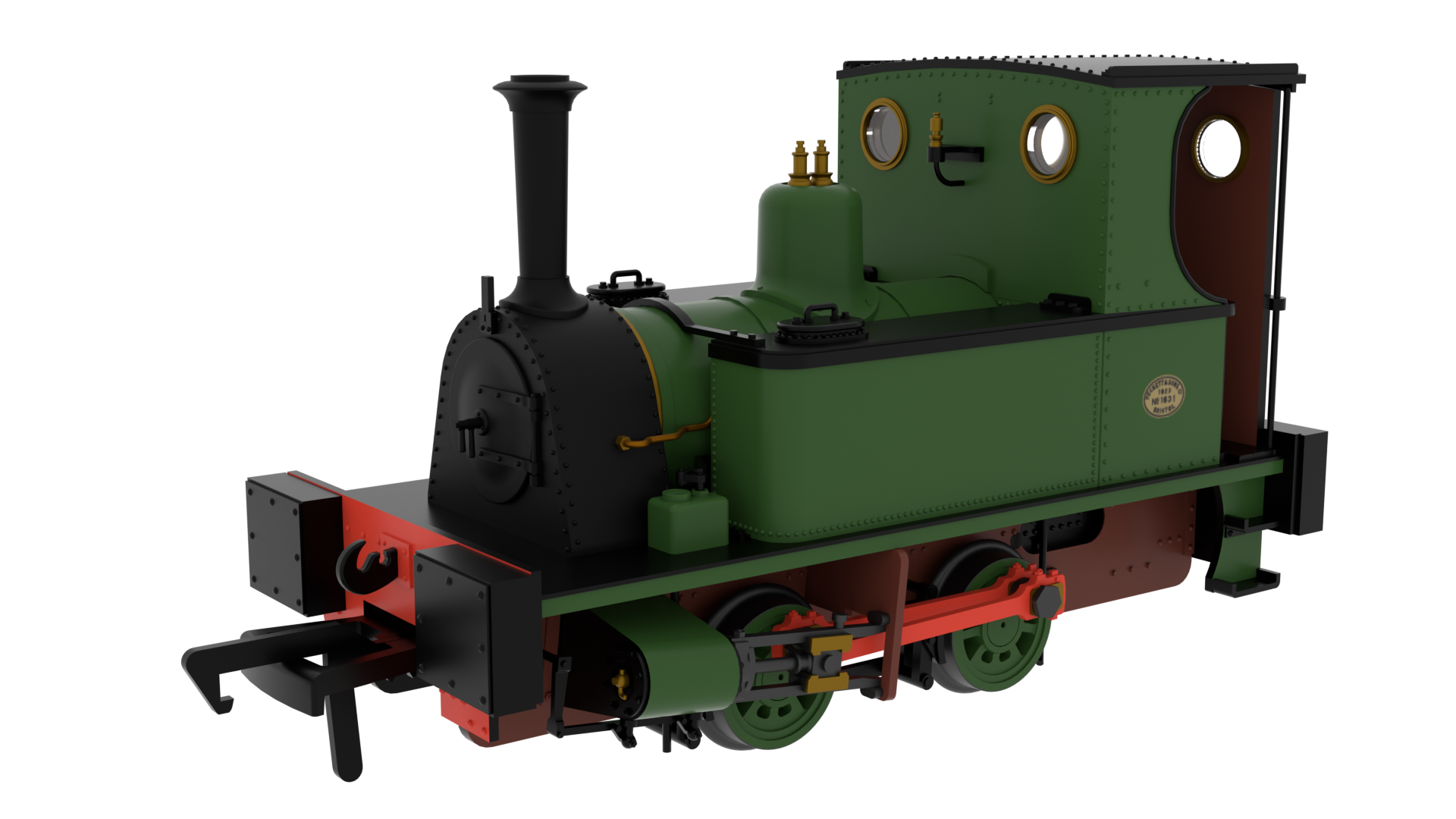 Rapido 816002 Peckett No. 1631 - Plain Mid Green - OO Gauge (DCC Ready)
