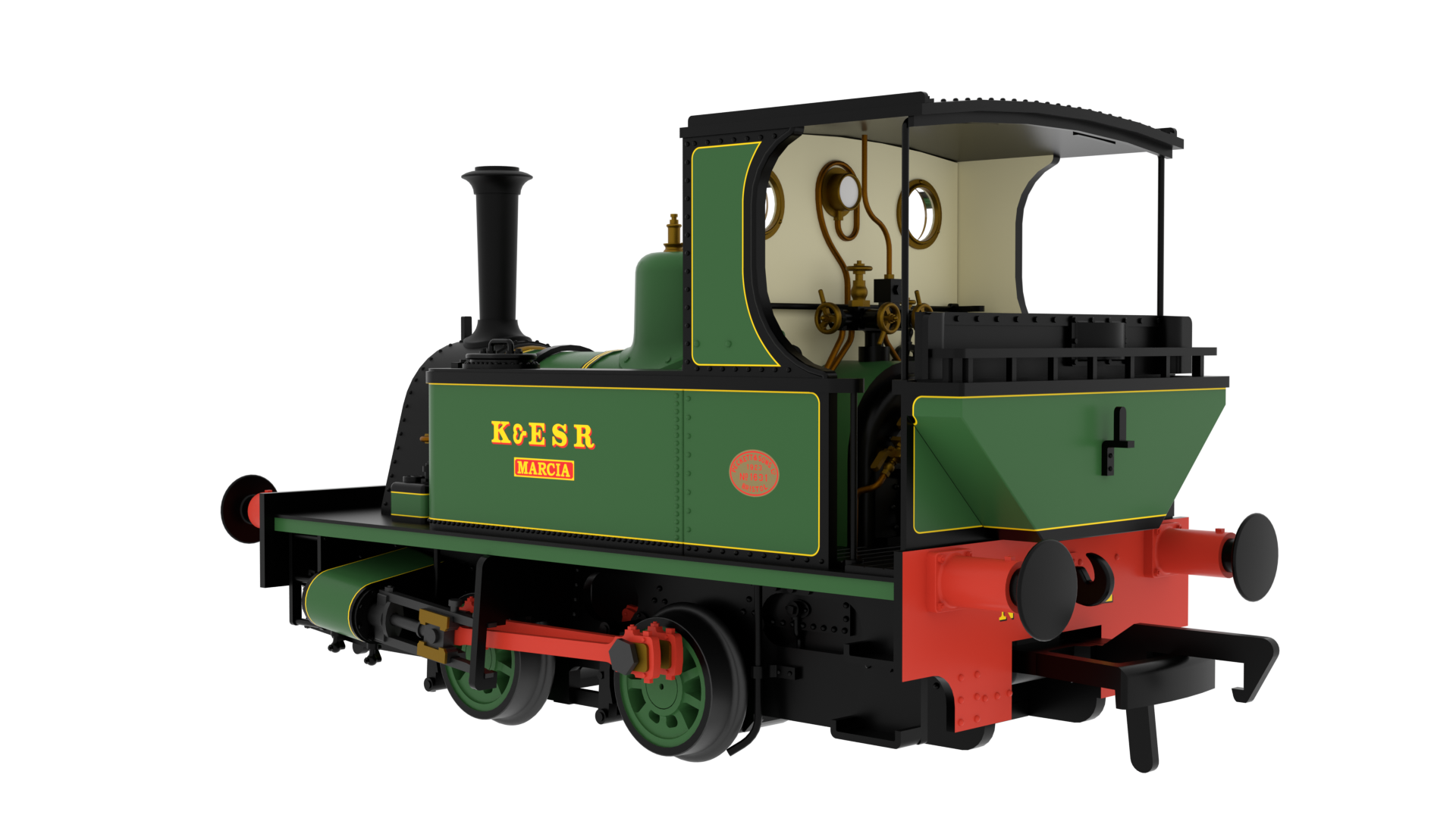 Rapido 816003 Peckett No. 1631 - No. 12 'Marcia' - K&ESR Apple Green - OO Gauge (DCC Ready)