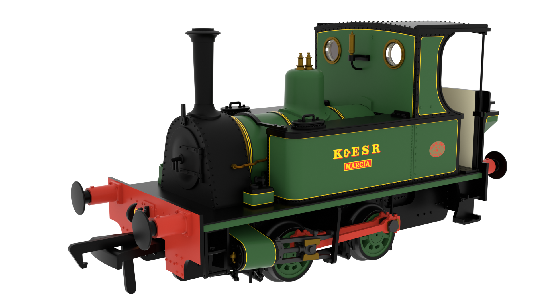 Rapido 816003 Peckett No. 1631 - No. 12 'Marcia' - K&ESR Apple Green - OO Gauge (DCC Ready)