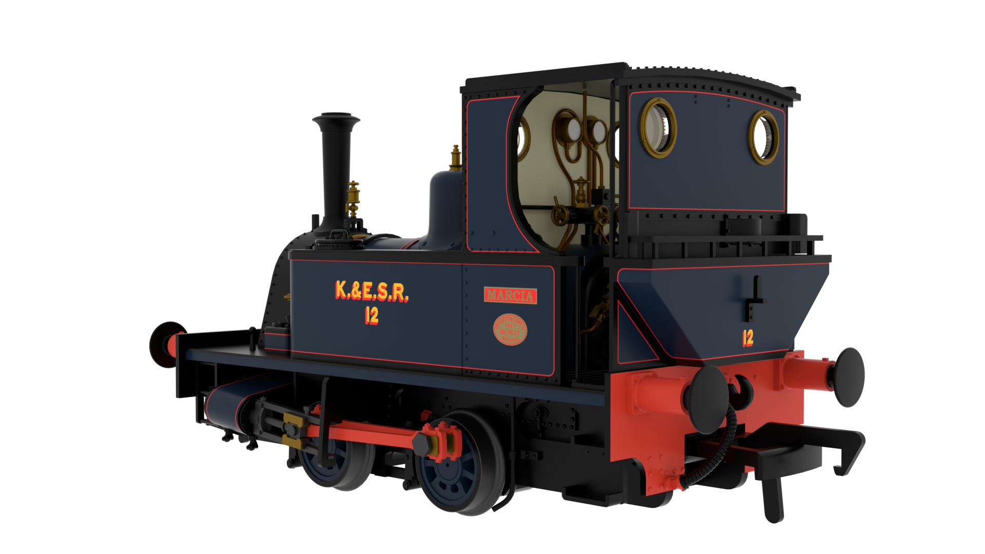 Rapido 816004 Peckett No. 1631 - No. 12 'Marcia' - K&ESR Blue - OO Gauge (DCC Ready)