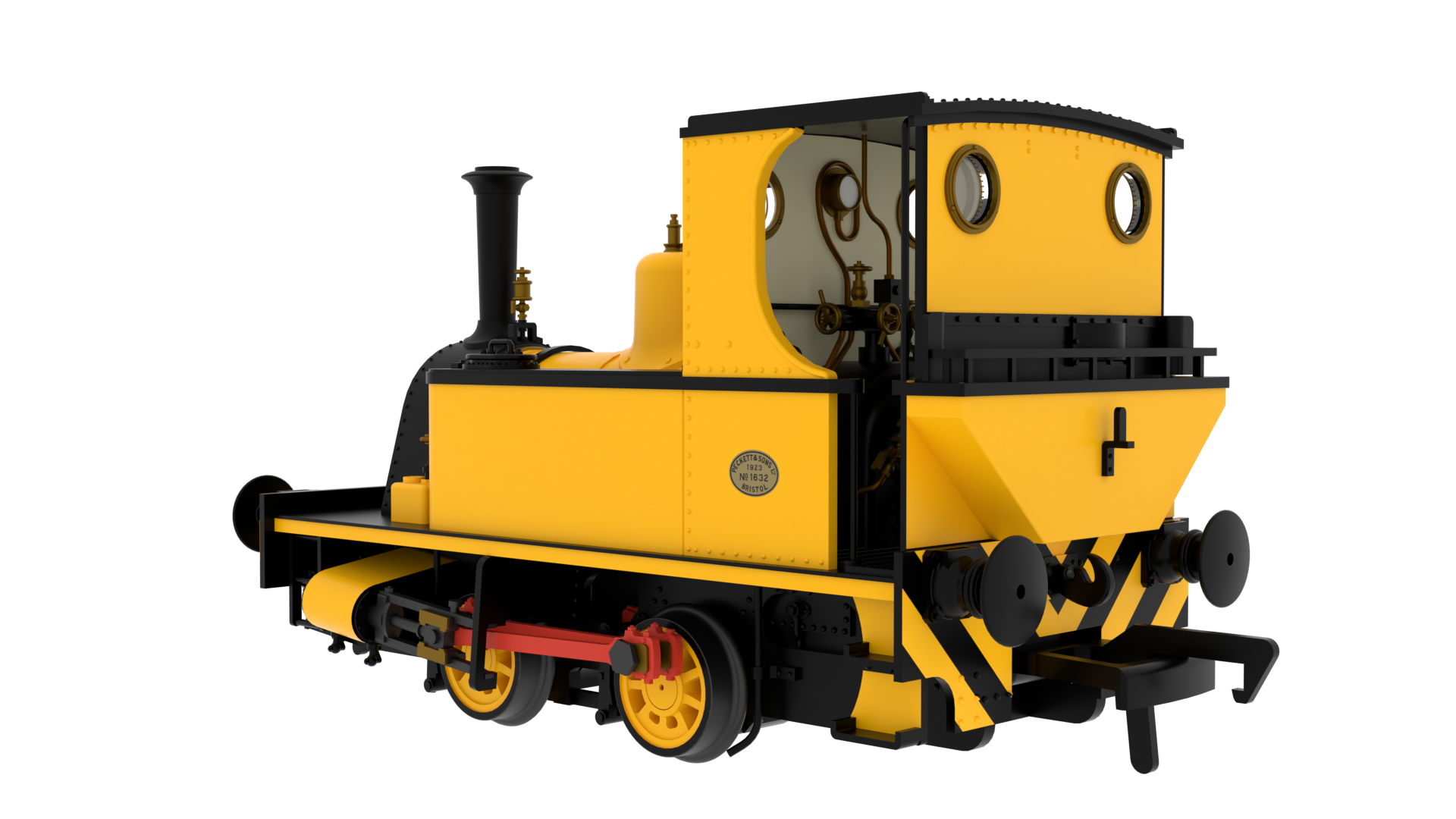 Rapido 816007 Peckett 1287 Class - Yellow with Wasp Stripes - OO Gauge (DCC Ready)