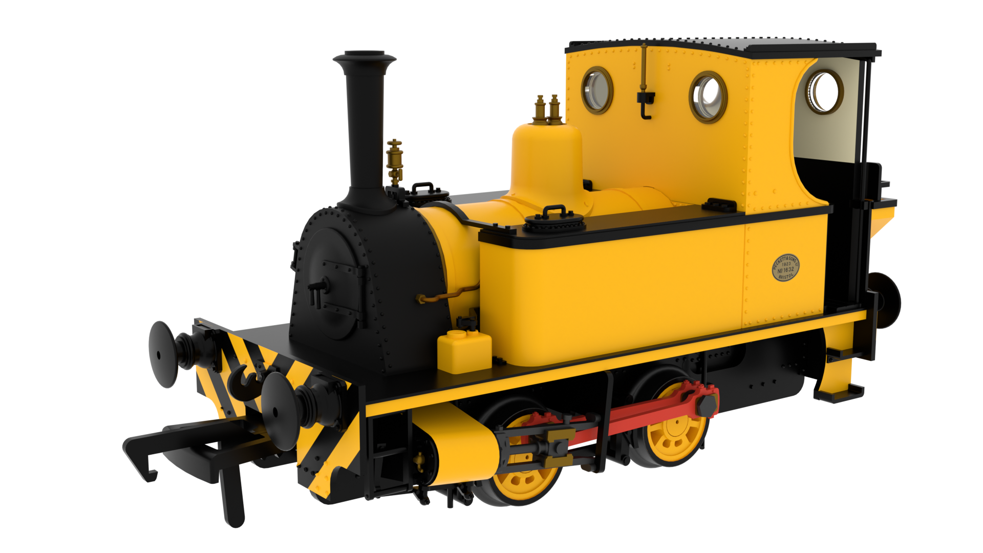Rapido 816007 Peckett 1287 Class - Yellow with Wasp Stripes - OO Gauge (DCC Ready)