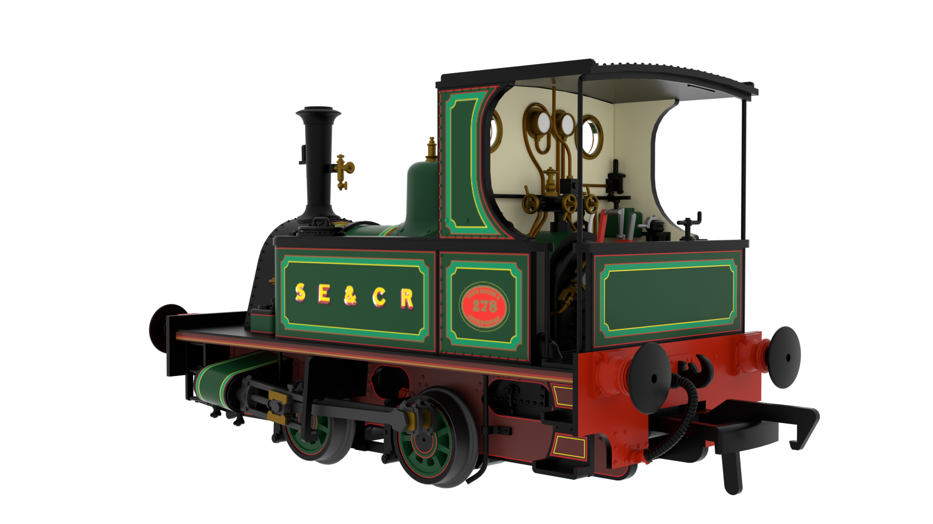 Rapido 816010 Peckett 1287 Class - No. 287 - SECR Lined Green - OO Gauge (DCC Ready)