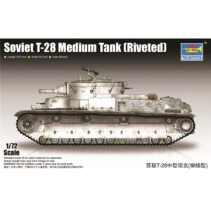 Trumpeter PKTM07151 Soviet Army T-28 Medium Tank (Riveted) - 1:72 Scale