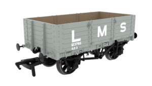 Rapido 845006 Midland D299 5-Plank Open Wagon - No.123795 - LMS Grey - OO Gauge