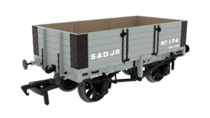 Rapido 845007 Midland D299 5-Plank Open Wagon - No.174 - S&DJR Grey - OO Gauge