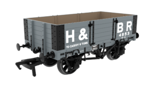 Rapido 845014 Midland D299 5-Plank Open Wagon - No.4853 - H&BR Grey - OO Gauge