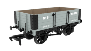 Rapido 845019 Midland D299 5-Plank Open Wagon - No.5 - WC&PR Grey - OO Gauge