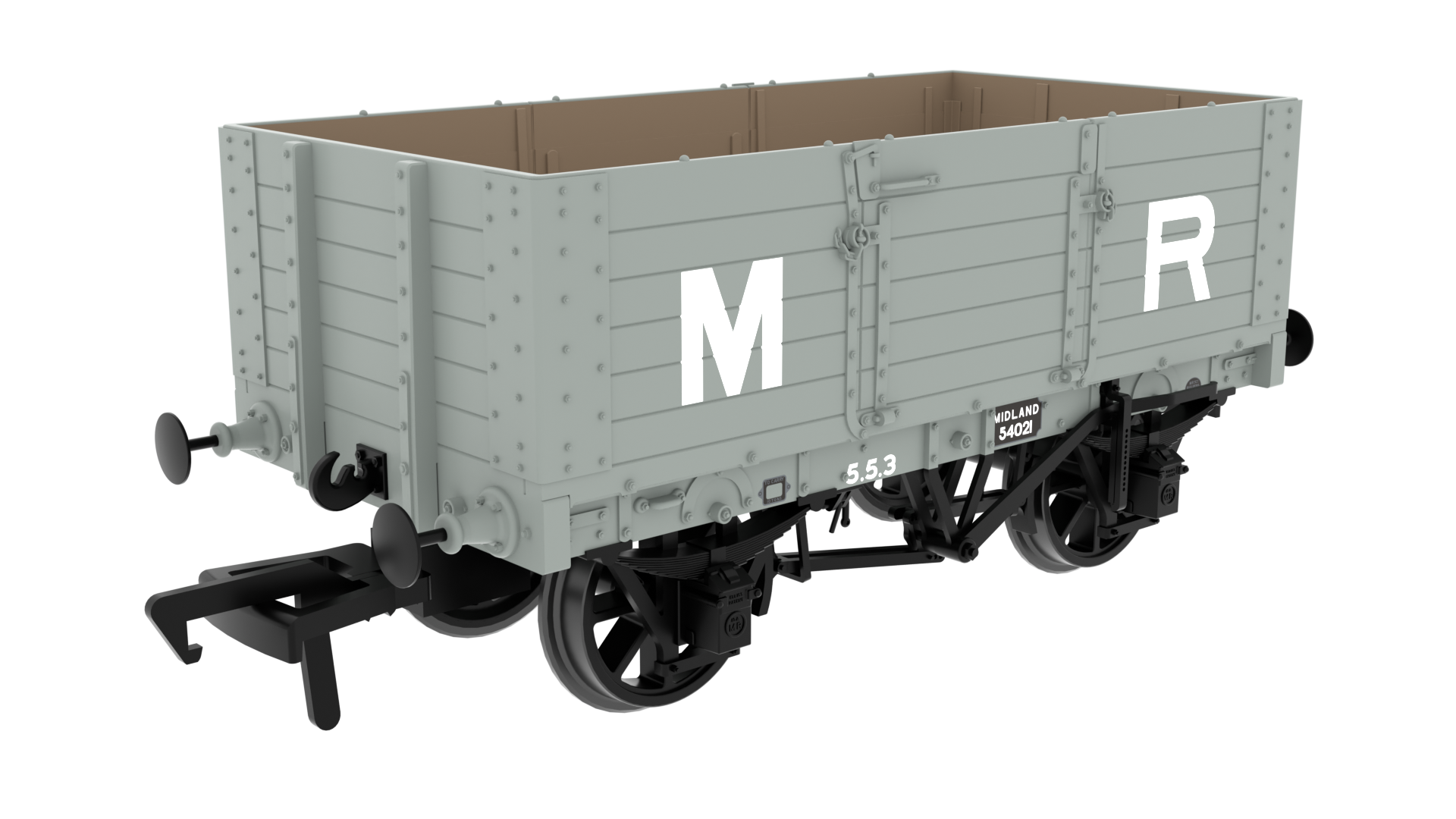 Rapido 845202 Midland D301 6-Plank Open Wagon - No.54021 - MR Grey - OO Gauge