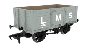 Rapido 845206 Midland D301 6-Plank Open Wagon - No.141252 - LMS Grey - OO Gauge