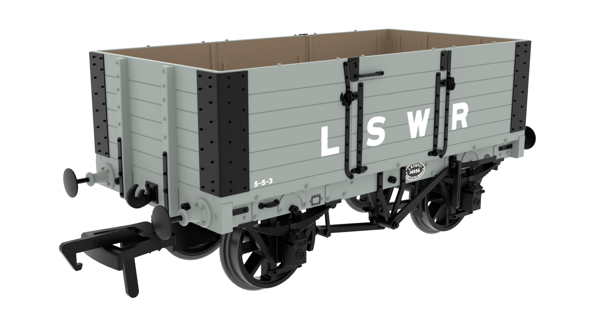 Rapido 845210 Midland D301 6-Plank Open Wagon - No.14956 - LSWR Grey - OO Gauge