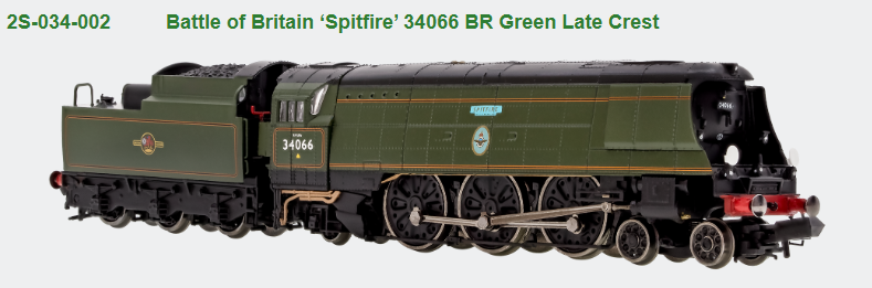 Dapol 2S-034-002 Battle of Britain 34066 'Spitfire' BR Green Late Crest DCC READY N Gauge