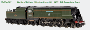 Dapol 2S-034-007 Battle of Britain ‘Winston Churchill ’ 34051 BR Green Late Crest DCC READY N Gauge