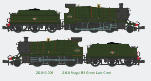 Dapol 2S-043-006 2-6-0 Mogul 7310 Green Late Crest DCC READY N Gauge