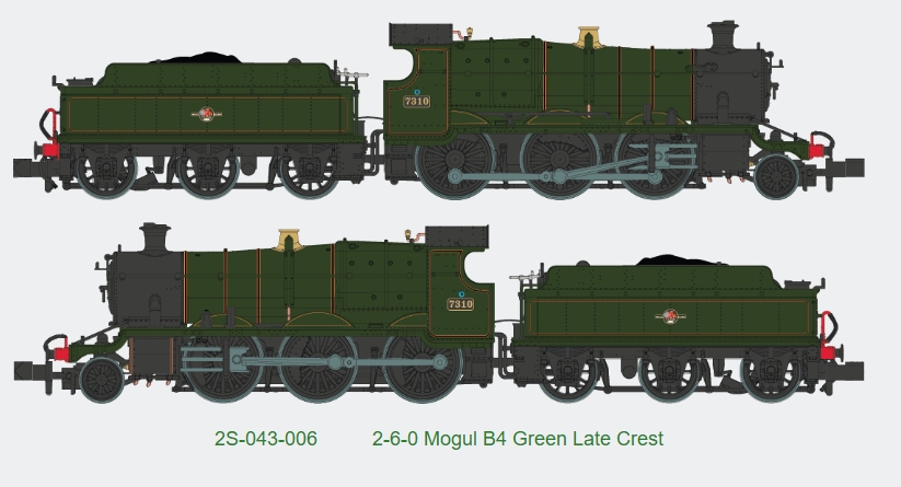 Dapol 2S-043-006 2-6-0 Mogul 7310 Green Late Crest DCC READY N Gauge