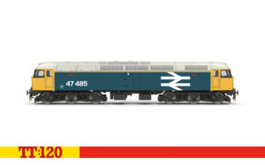 Hornby TT3097 Class 47 47485 - BR Large Logo Blue - TT:120 Gauge (DCC Ready)