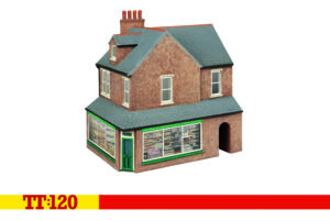 Hornby TT9040 Terrace Corner Shop - Red Brick - TT:120 Gauge