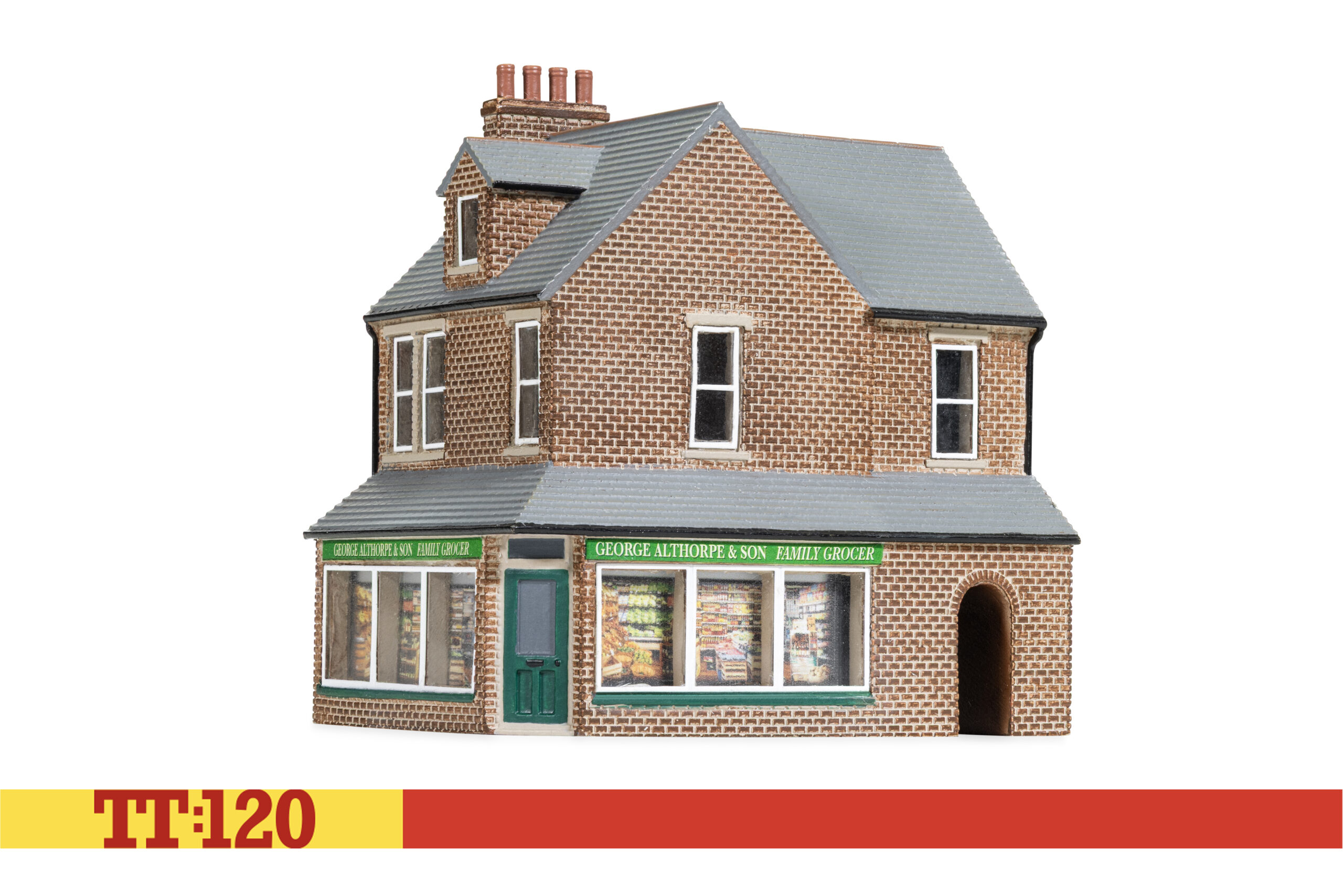 Hornby TT9040 Terrace Corner Shop - Red Brick - TT:120 Gauge