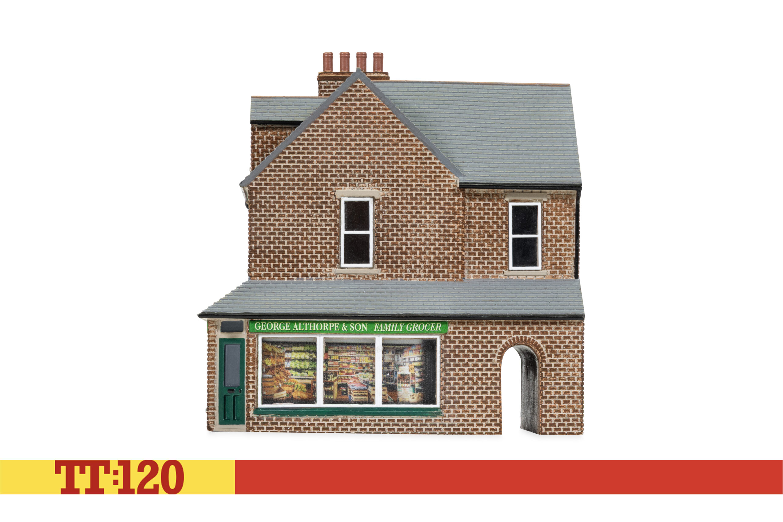 Hornby TT9040 Terrace Corner Shop - Red Brick - TT:120 Gauge